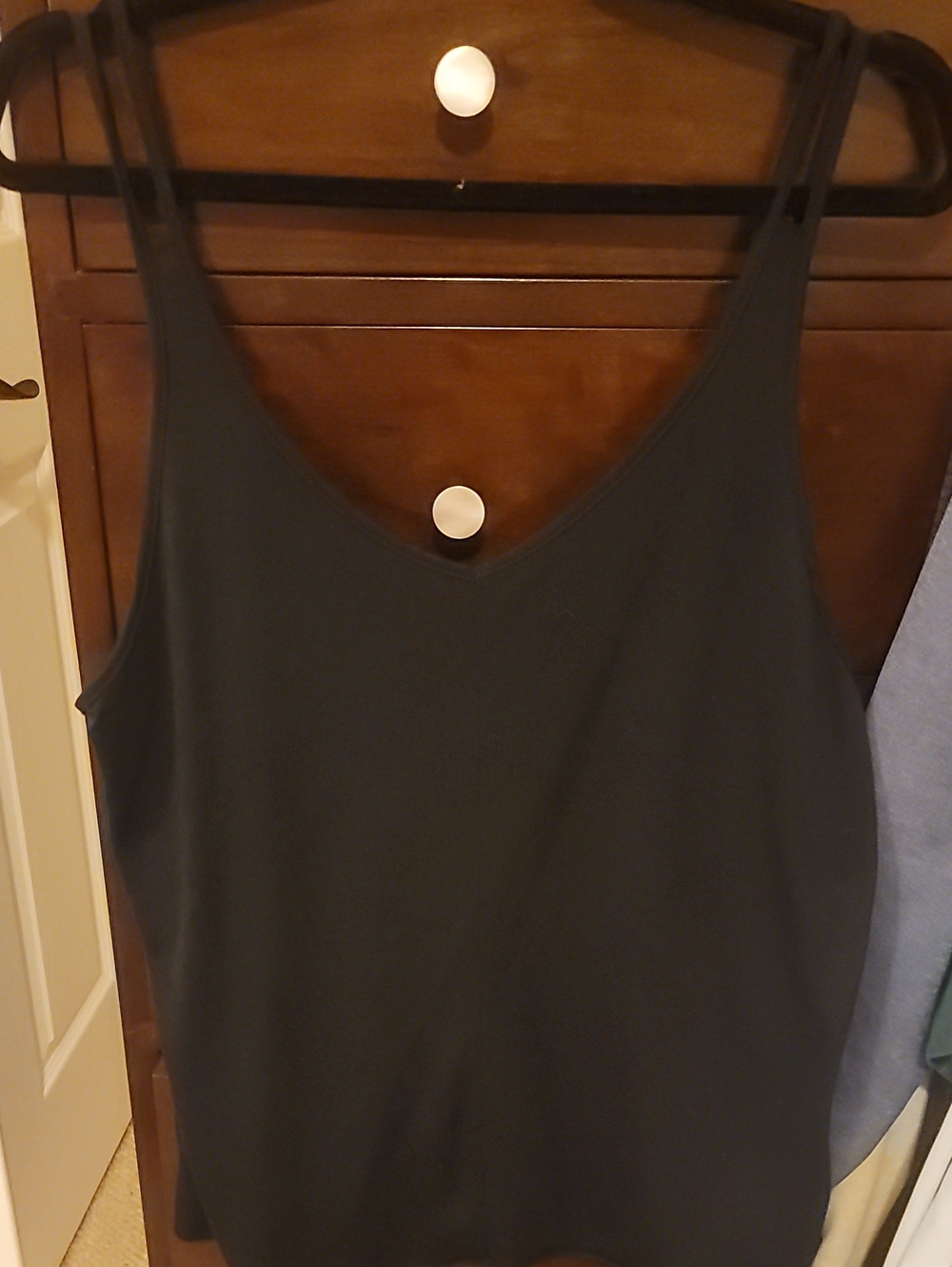 ALO Yoga Black V-Neck Double-Strap Camisole